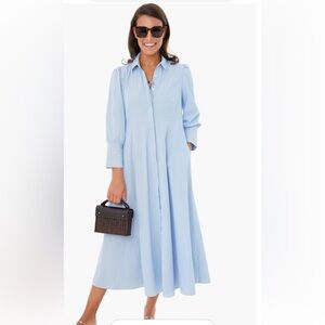 Tuckernuck Pomander Place Lola Blue Pinstripe Maxi Dress